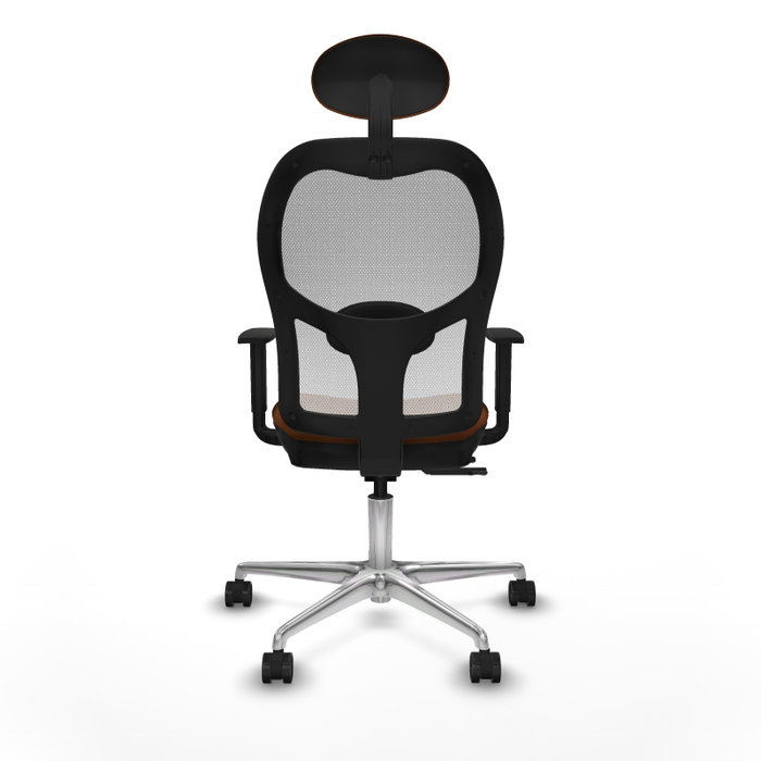 PIQUERAS Y CRESPO Silla de oficina Jorquera con mecanismo Sincro/Traslack Marrón y Blanco PIQUERAS Y CRESPO Silla de oficina Jorquera con mecanismo Sincro/Traslack Marrón y Blanco