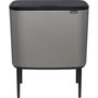 Brabantia Bo Touch Bin Mineral Concrete Grey 3 x 11 L