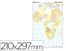 Teide Mapa Mudo Color Din A4 África Político
