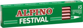 Alpino Lápices de Colores Rosa Carne, 12 unidades