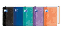 OXFORD Bloc School EU.Book 1 Classic Micro Tapa PP A4+ 80h Cuadricula 5x5 Surtido (Set de 5)