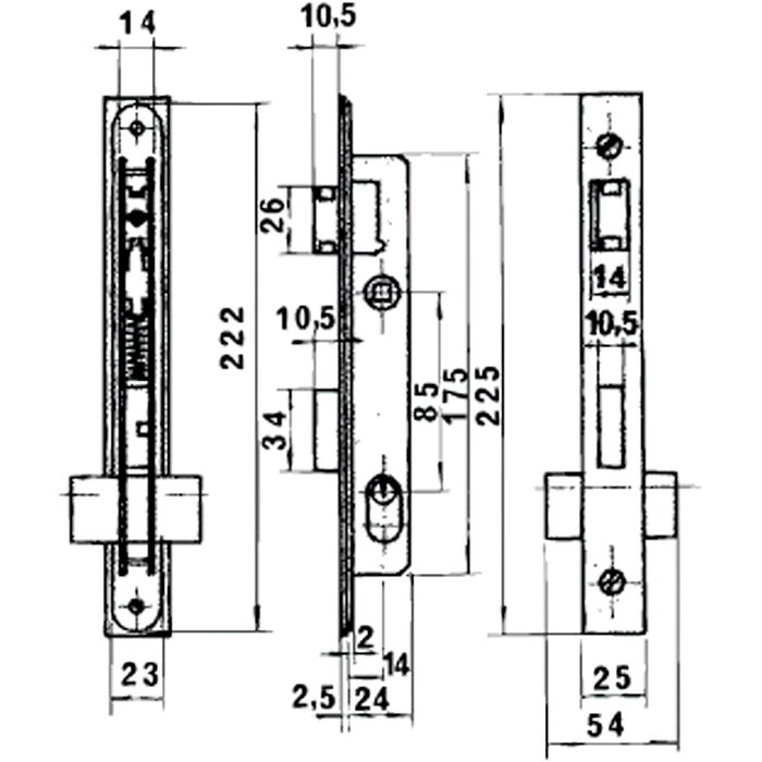 LINCE Cerradura 5550 para Aluminio LINCE Cerradura 5550 para Aluminio