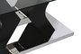 DKD Home Decor Mesa Centro Moderno Negro Cristal Templado MDF 120 x 60 x 45 cm