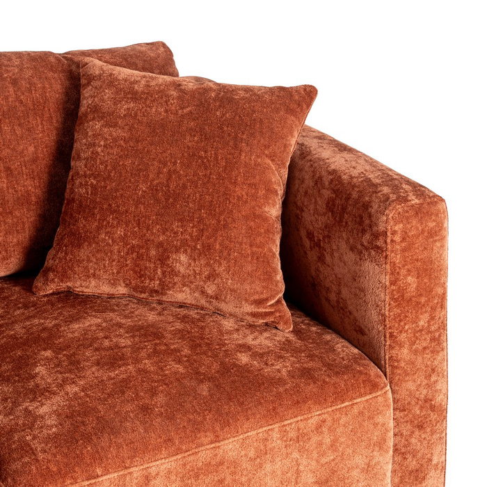 Sofá 2 Plazas Teja Tejido-Madera 165 X 96 X 86 cm