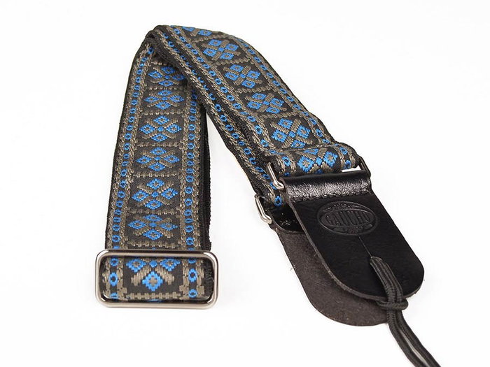 Correa Gaucho Serie Tradicional para Guitarra 50 mm Cuero Azul y Gris Correa Gaucho Serie Tradicional para Guitarra 50 mm Cuero Azul y Gris