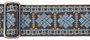 Correa Gaucho Serie Tradicional para Guitarra 50 mm Cuero Azul y Gris