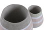 DKD Home Decor Set de 2 Maceteros de Cemento 16x16x17 cm Gris y Crema