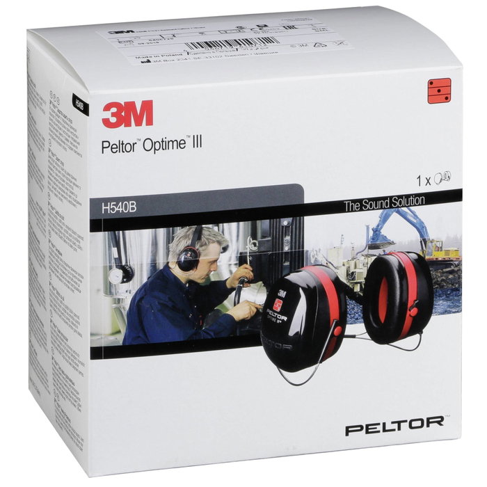 3M Peltor Optime III H540B Orejeras de Cápsula con Banda para el Cuello 3M Peltor Optime III H540B Orejeras de Cápsula con Banda para el Cuello