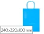 Q-connect Bolsa Papel Celeste S con Asa Retorcida 240x320x100 mm Celulosa