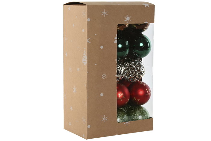 DKD Home Decor Set de 30 Bolas de Decoración Multicolor PVC