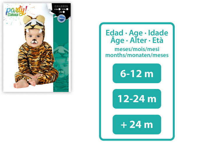 Disfraz Tigre Niño Bebé 6-12 Meses