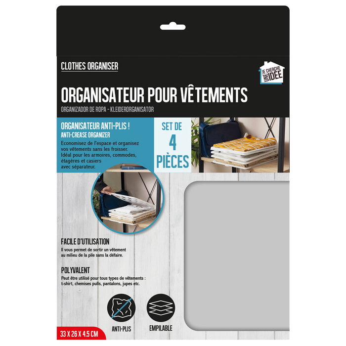 Je cherche une Idee JGO. 4 Organizador de Camisetas