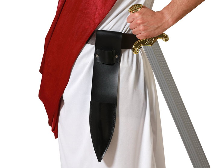 Funda de Espada Negra de Cintura Simil Cuero para Romano o Héroe Funda de Espada Negra de Cintura Simil Cuero para Romano o Héroe
