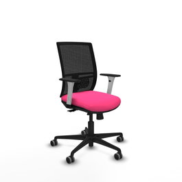 PIQUERAS Y CRESPO Silla de oficina Yunquera Rosa y Negro