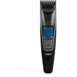 Livoo DOS186 Recortadora de barba recargable, 5 W, 90 min, Hasta 10 mm, 20 longitudes, Negro/Azul