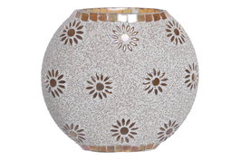 DKD Home Decor Lampara Sobremesa Indio Blanco Cobre 10 x 19 x 21 cm (4 Unidades)