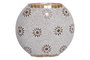 DKD Home Decor Lampara Sobremesa Indio Blanco Cobre 10 x 19 x 21 cm (4 Unidades)