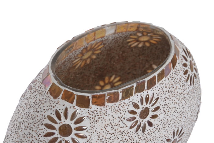 DKD Home Decor Lampara Sobremesa Indio Blanco Cobre 10 x 19 x 21 cm (4 Unidades)
