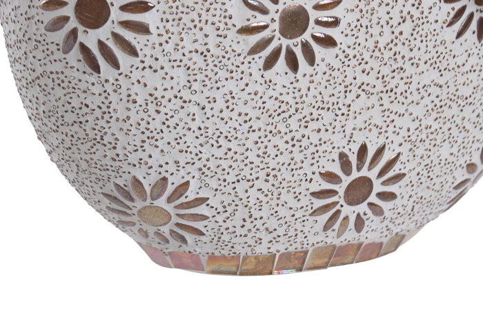 DKD Home Decor Lampara Sobremesa Indio Blanco Cobre 10 x 19 x 21 cm (4 Unidades)