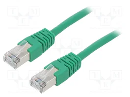 GEMBIRD Patch cord F/UTP Cat 5e RJ45 0,5m verde