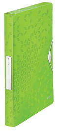 Carpeta De Proyectos Leitz Wow Pp A4 Gomas 3 Cm Verde Metalizado (Set de 5)