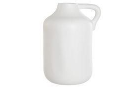 DKD Home Decor Jarrón de Gres Blanco Artesanal 35x30x47