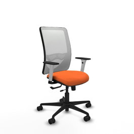 PIQUERAS Y CRESPO Silla de oficina Zulema Naranja y Blanco