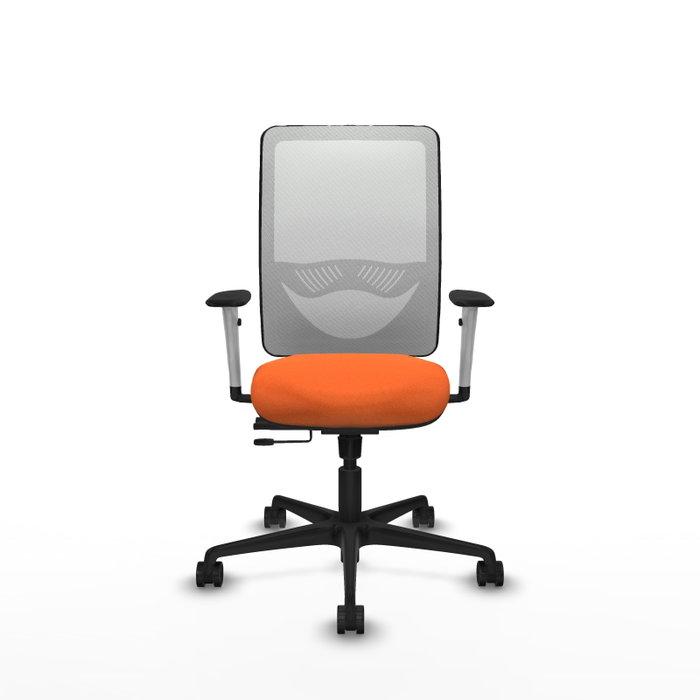 PIQUERAS Y CRESPO Silla de oficina Zulema Naranja y Blanco