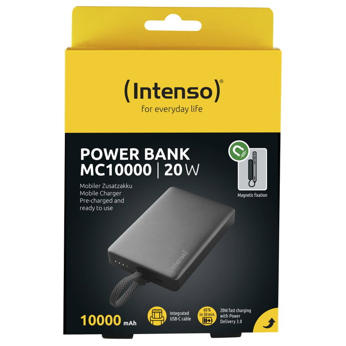 Intenso Powerbank MC10000 10000 mAh Negro con Anillo Metálico Intenso Powerbank MC10000 10000 mAh Negro con Anillo Metálico