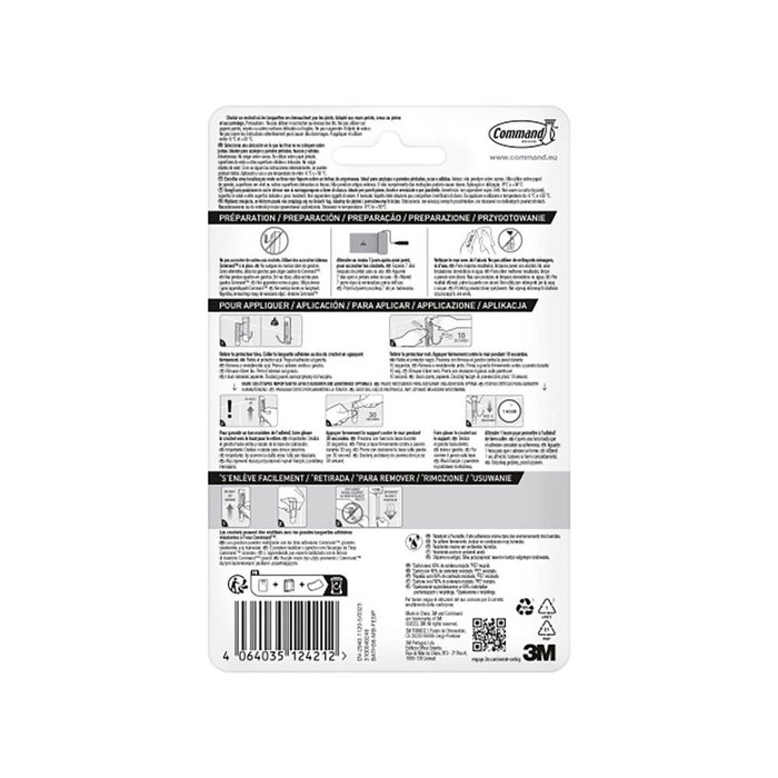 3M Command Gancho Doble Grande Negro Mate 3M Command Gancho Doble Grande Negro Mate
