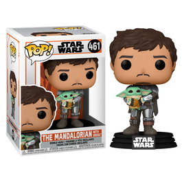 FUNKO Figura POP Star Wars Mandalorian Mando Holding Child