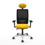 PIQUERAS Y CRESPO Silla de oficina Zulema Amarillo y Negro