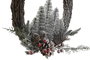DKD Home Decor Corona de Mimbre y Piña Nevada (Pack de 2) de 32x7x32 cm