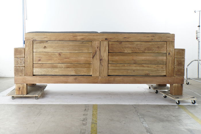 DKD Home Decor Sofá Alpino Gris Natural 224 x 95 x 82 cm