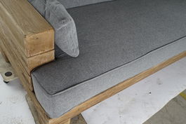 DKD Home Decor Sofá Alpino Gris Natural 224 x 95 x 82 cm