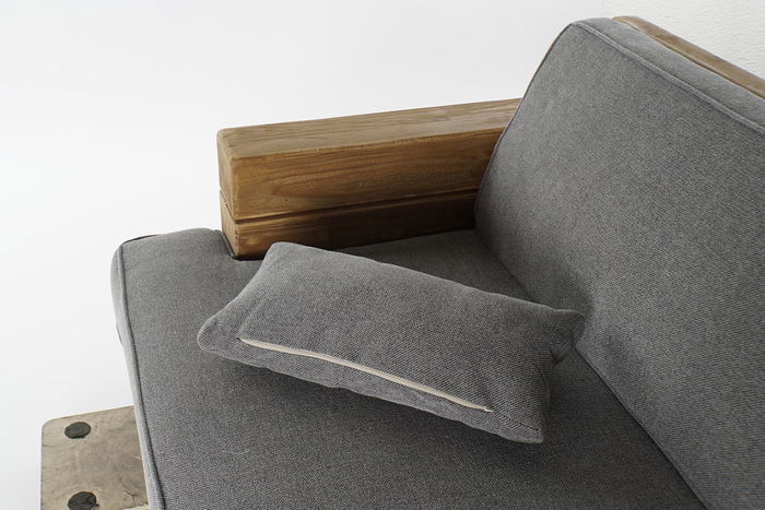 DKD Home Decor Sofá Alpino Gris Natural 224 x 95 x 82 cm