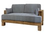 DKD Home Decor Sofá de Madera Reciclada y Poliéster Gris