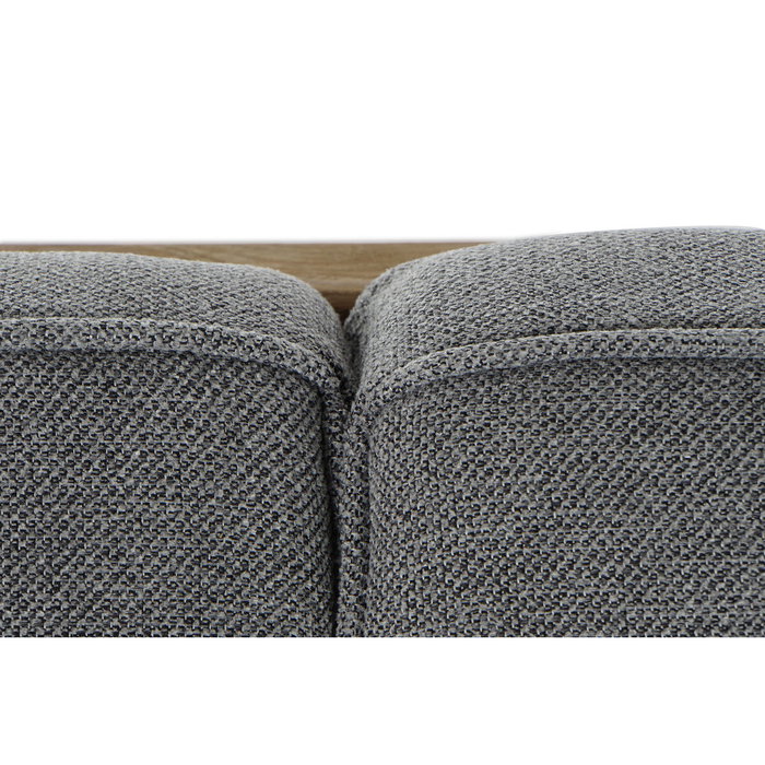 DKD Home Decor Sofá de Madera Reciclada y Poliéster Gris