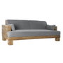 DKD Home Decor Sofá de Madera Reciclada y Poliéster Gris