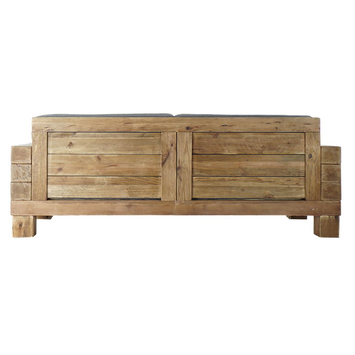 DKD Home Decor Sofá de Madera Reciclada y Poliéster Gris