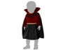 Disfraz Vampiresa Bebé Vestido Aterciopelado Rojo y Negro con Capa 24 Meses para Halloween