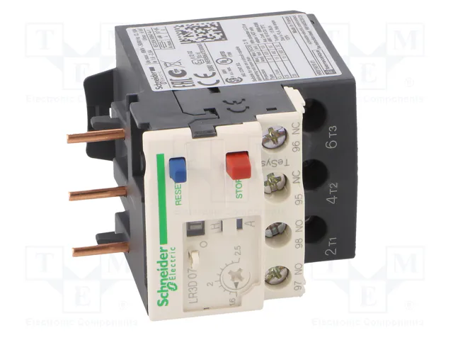 SCHNEIDER ELECTRIC Relé térmico TeSys D 1,6÷2,5A con agarres de tornillo