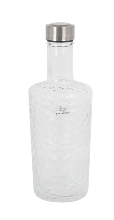 Inde Botella de 1000 ml con Tapa de Metal, Estilo Surticasa Blanca Santa Clara, 10 x 10 x 27.2 cm (6 Unidades)