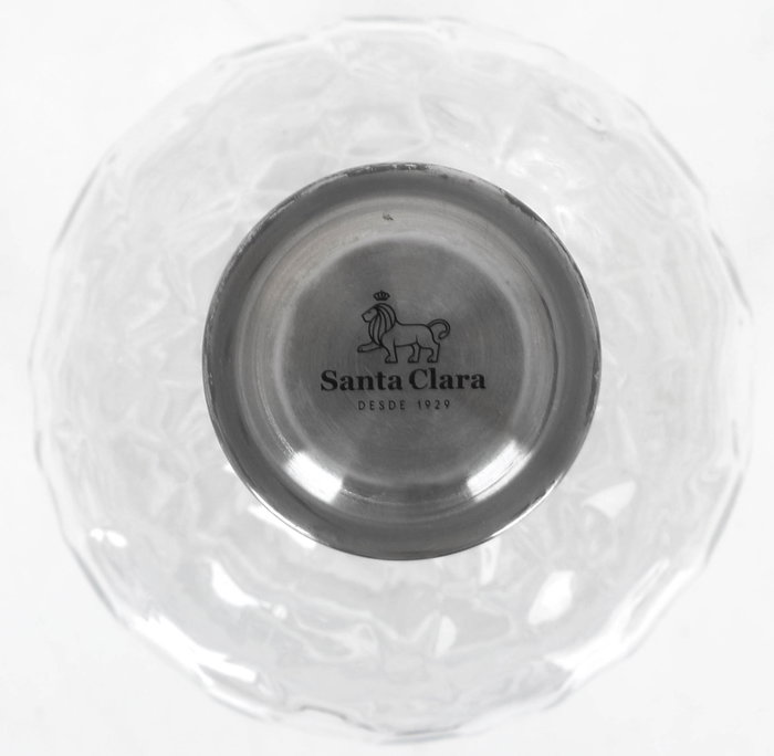 Inde Botella de 1000 ml con Tapa de Metal, Estilo Surticasa Blanca Santa Clara, 10 x 10 x 27.2 cm (6 Unidades)