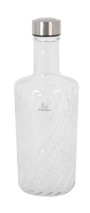 Inde Botella de 1000 ml con Tapa de Metal, Estilo Surticasa Blanca Santa Clara, 10 x 10 x 27.2 cm (6 Unidades)