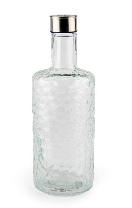 Inde Botella de 1000 ml con Tapa de Metal, Estilo Surticasa Blanca Santa Clara, 10 x 10 x 27.2 cm (6 Unidades)