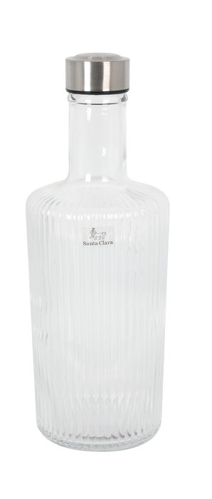 Inde Botella de 1000 ml con Tapa de Metal, Estilo Surticasa Blanca Santa Clara, 10 x 10 x 27.2 cm (6 Unidades)