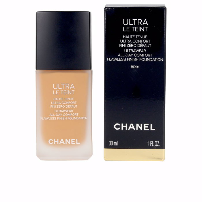 Chanel Ultra Le Teint Fluide Base de Maquillaje Fluida #bd91, Resistente al Sudor y Agua, Duración 24 horas, 30 ml