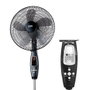 Edm Ventilador de pie con mando a distancia, negro, 60 W