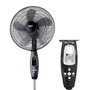 Edm Ventilador de pie con mando a distancia, negro, 60 W